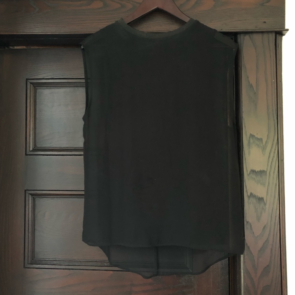 Zara tank with sheer overlay